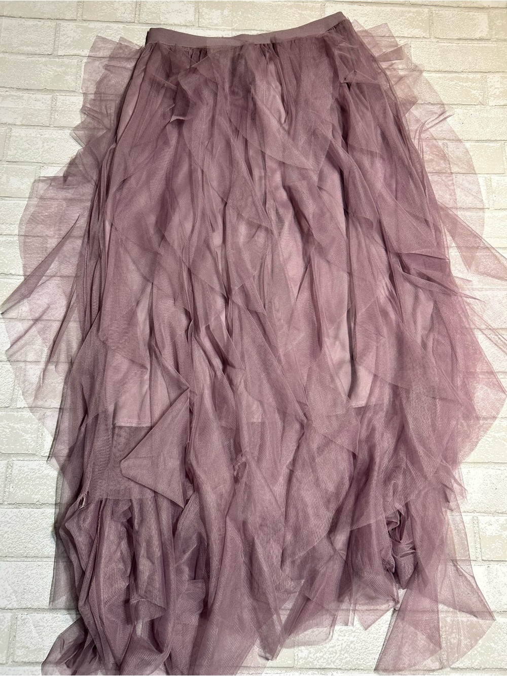 Soho Apparel Dusty Mauve Layered Tulle Balletcore Maxi Skirt size large